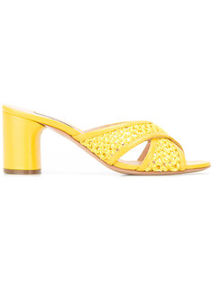 cross-over crochet mules Casadei