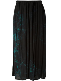 abstract print gathered skirt Ys Y`s