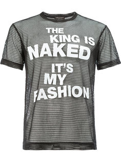 sheer slogan print T-shirt Comme Des Garçons Homme Plus