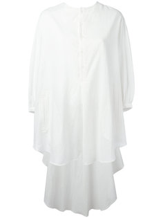 collarless mini shirt dress Yohji Yamamoto