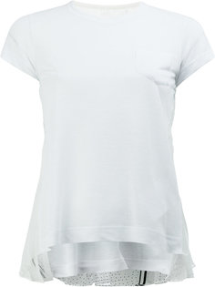 ruffle hem sheer back t-shirt Sacai