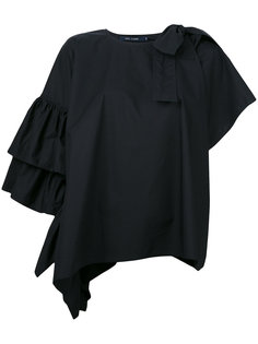 asymmetric sleeve ruffle top Sofie Dhoore