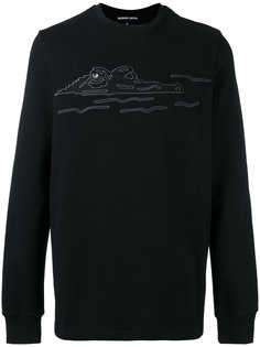 embroidered crocodile sweatshirt Markus Lupfer