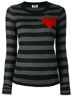 stripe heart Intarsia jumper Sonia By Sonia Rykiel