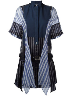 stripe panel shirt dress Sacai