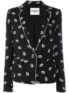 lip print blazer Essentiel Antwerp