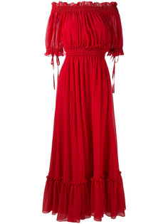 cold-shoulder maxi dress Alexander McQueen