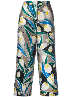 floral print cropped trousers Rochas
