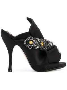 embellished bow mules Nº21