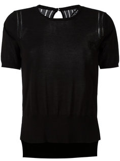 logo patch knitted top Rochas