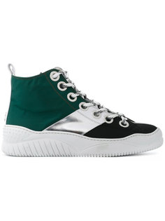 metallic panel hi-top trainers Nº21