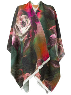 roses print poncho Ermanno Gallamini