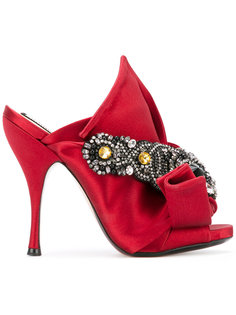 embellished bow mules Nº21