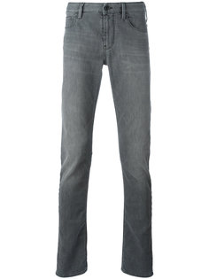 облегающие джинсы с эффектом потертости Armani Jeans