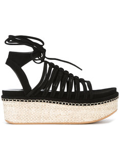 босоножки на платформе со шнуровкой Stuart Weitzman