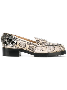 snakeskin effect embellished loafers Nº21