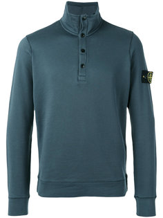 button collar sweatshirt Stone Island