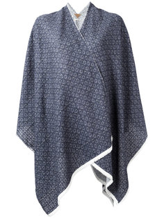 geometric print poncho Ermanno Gallamini