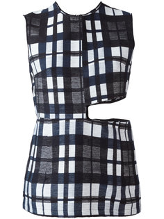 cut-out checked top Ter Et Bantine