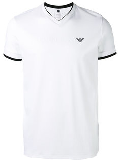 футболка с V-образным вырезом и логотипом Armani Jeans