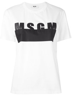 logo print T-shirt   MSGM