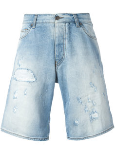 длинные рваные джинсовые шорты Armani Jeans