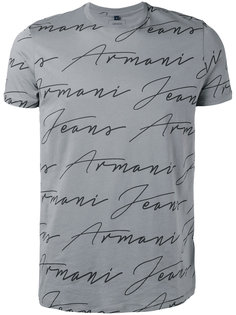 футболка с логотипами Armani Jeans