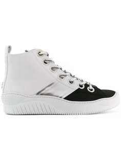 metallic panel hi-top trainers Nº21