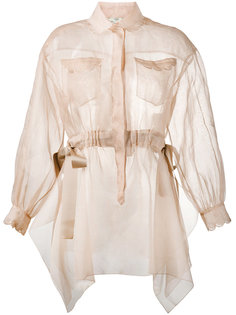 прозрачная рубашка с длинными рукавами Fendi