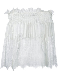 кружевная блузка с открытыми плечами Ermanno Scervino