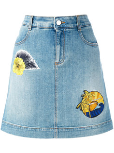 floral patch denim skirt Stella McCartney