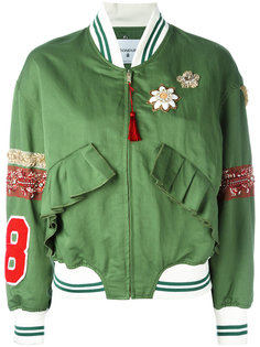 floral detail bomber jacket Dondup