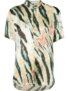 tiger print short-sleeve shirt Baja East