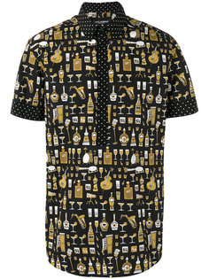 Saxophonist print polo top Dolce & Gabbana