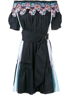 off-shoulder embroidered dress  Peter Pilotto