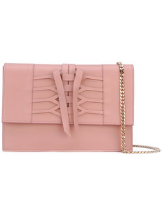 lace up detail shoulder bag Casadei