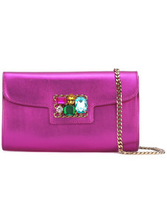 gem embellished clutch bag Casadei