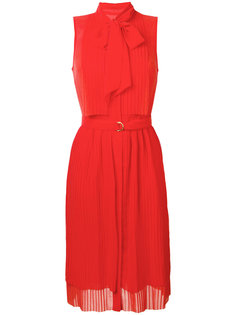 pussy bow pleated dress Michael Michael Kors