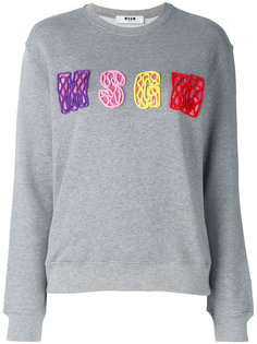 джемпер с вышитым логотипом MSGM