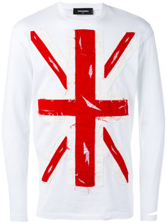 футболка с аппликацией Union Jack Dsquared2