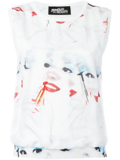 face print tank top Jeremy Scott