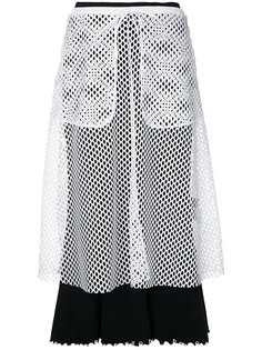 mesh layered ribbed jersey skirt G.V.G.V.