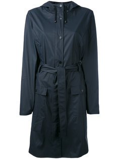 belted raincoat Rains