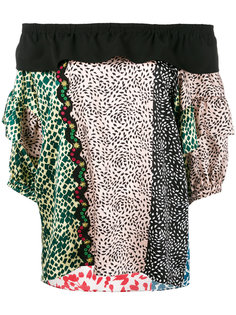 multi-print off-shoulders blouse Sonia Rykiel