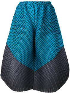 colour block wide-leg trousers Pleats Please By Issey Miyake