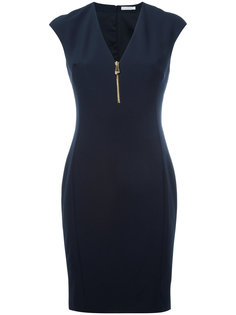 zipped V-neck dress Versace Collection