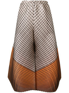 colour block wide-leg trousers Pleats Please By Issey Miyake