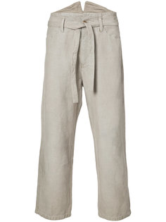 tie-waist cropped trousers Horisaki Design &amp; Handel