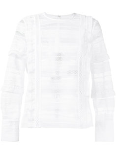grid blouse Self-Portrait