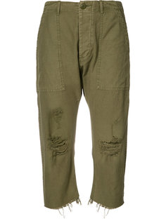 distressed cropped trousers  R13